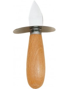 VARNISHED OYSTER KNIFE WITH GUARD